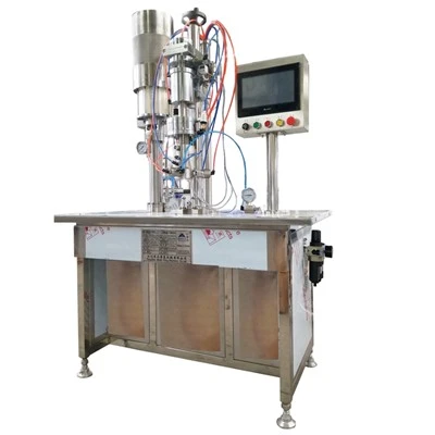 Máquina de enchimento e capeamento de aerossol